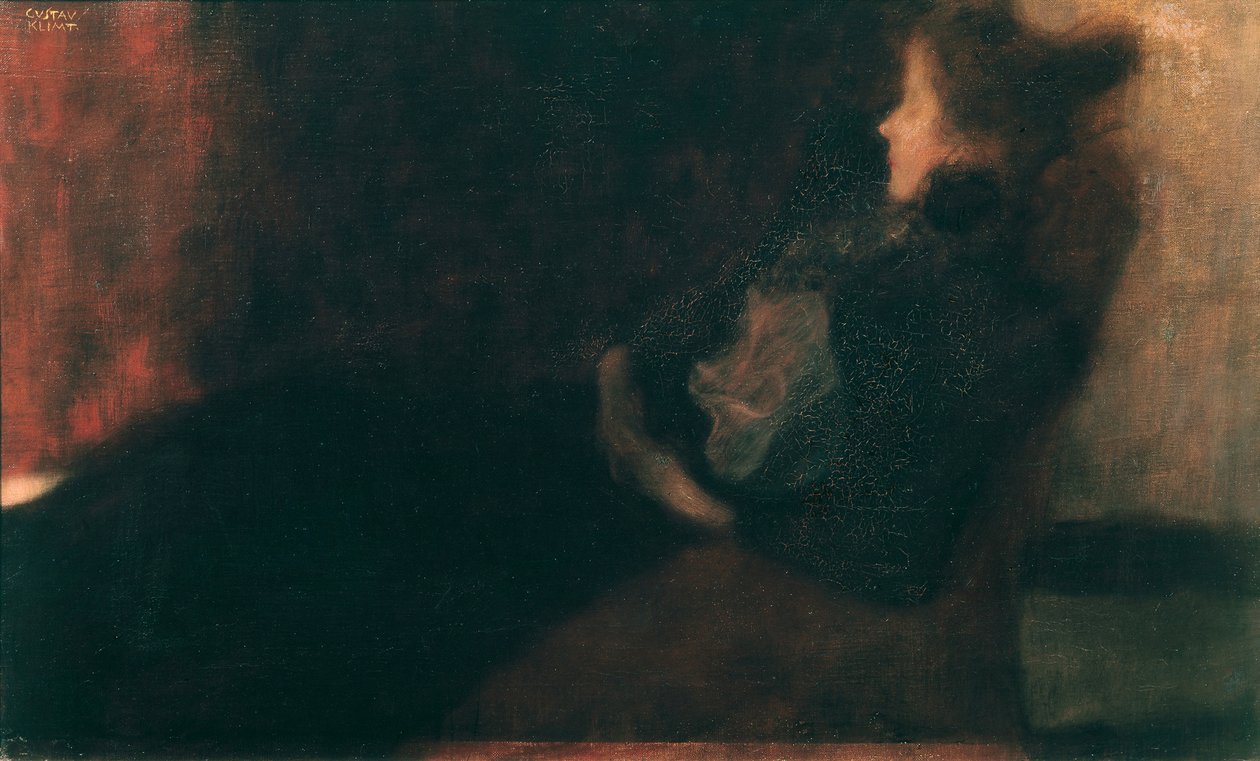 Lady at the Fireplace by Gustav Klimt
