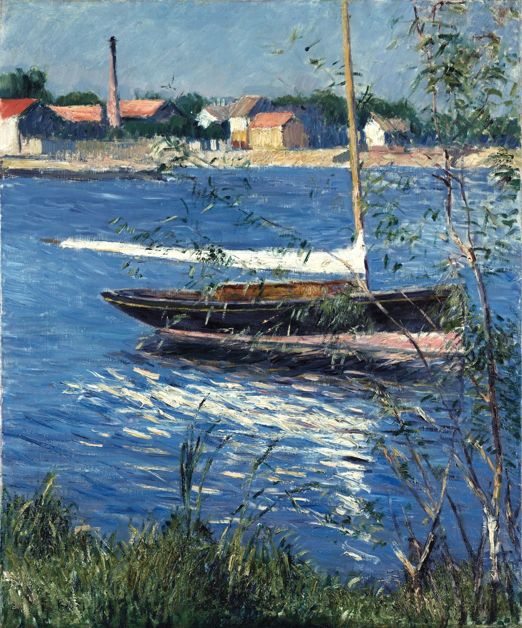 Boat Moored on the Seine at Argenteuil by Gustave Caillebotte