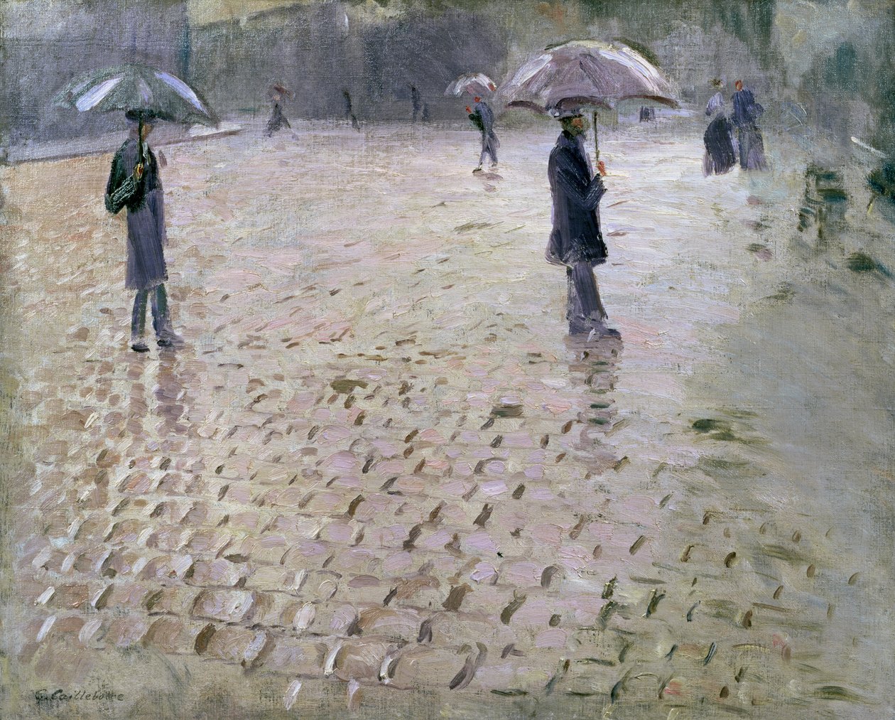 Study for a Paris Street, Rainy Day by Gustave Caillebotte