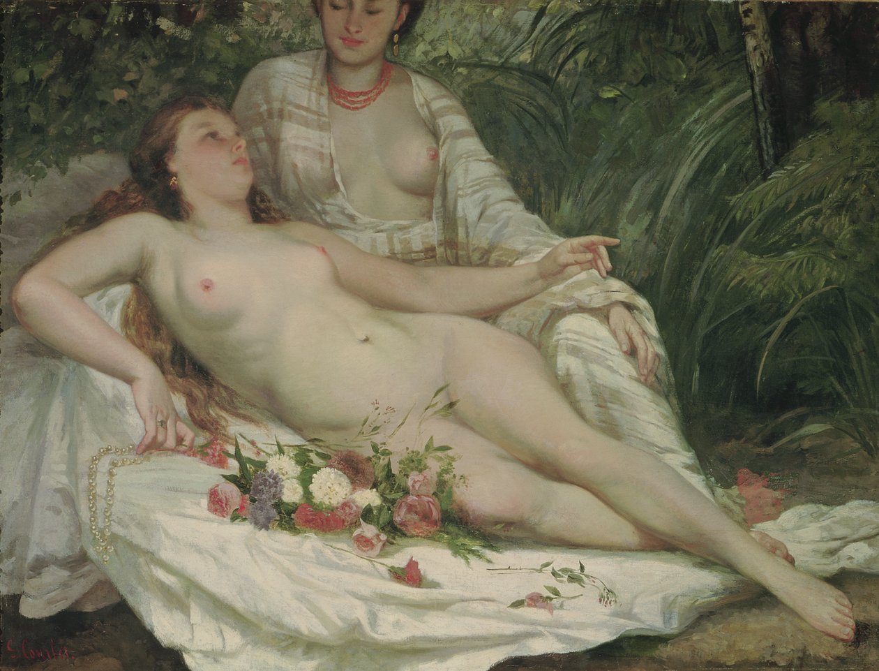 Bathers or Two Nude Women by Gustave Courbet