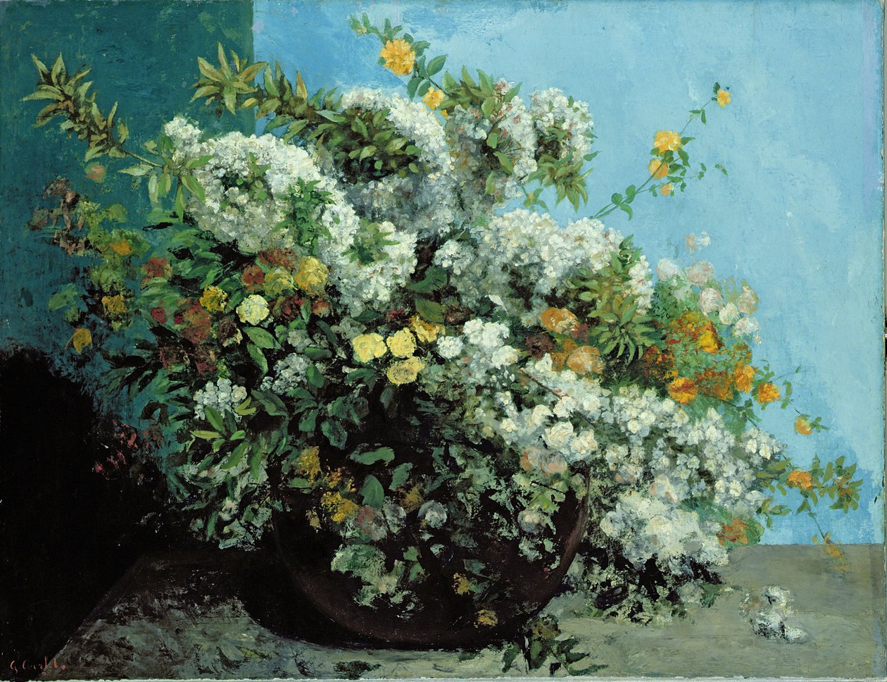 Flowering Branches and Flowers, 1855 by Gustave Courbet