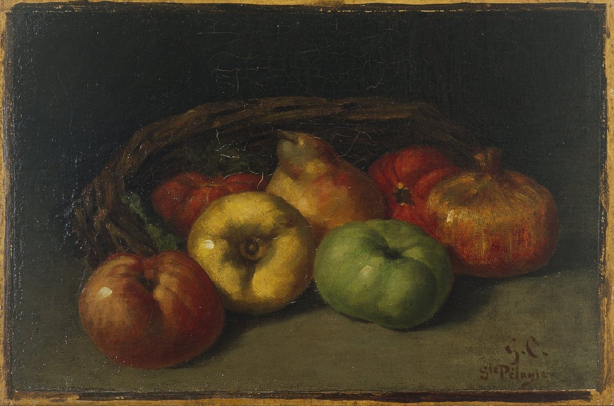 Still Life with Apples, Pear, and Pomegranates by Gustave Courbet