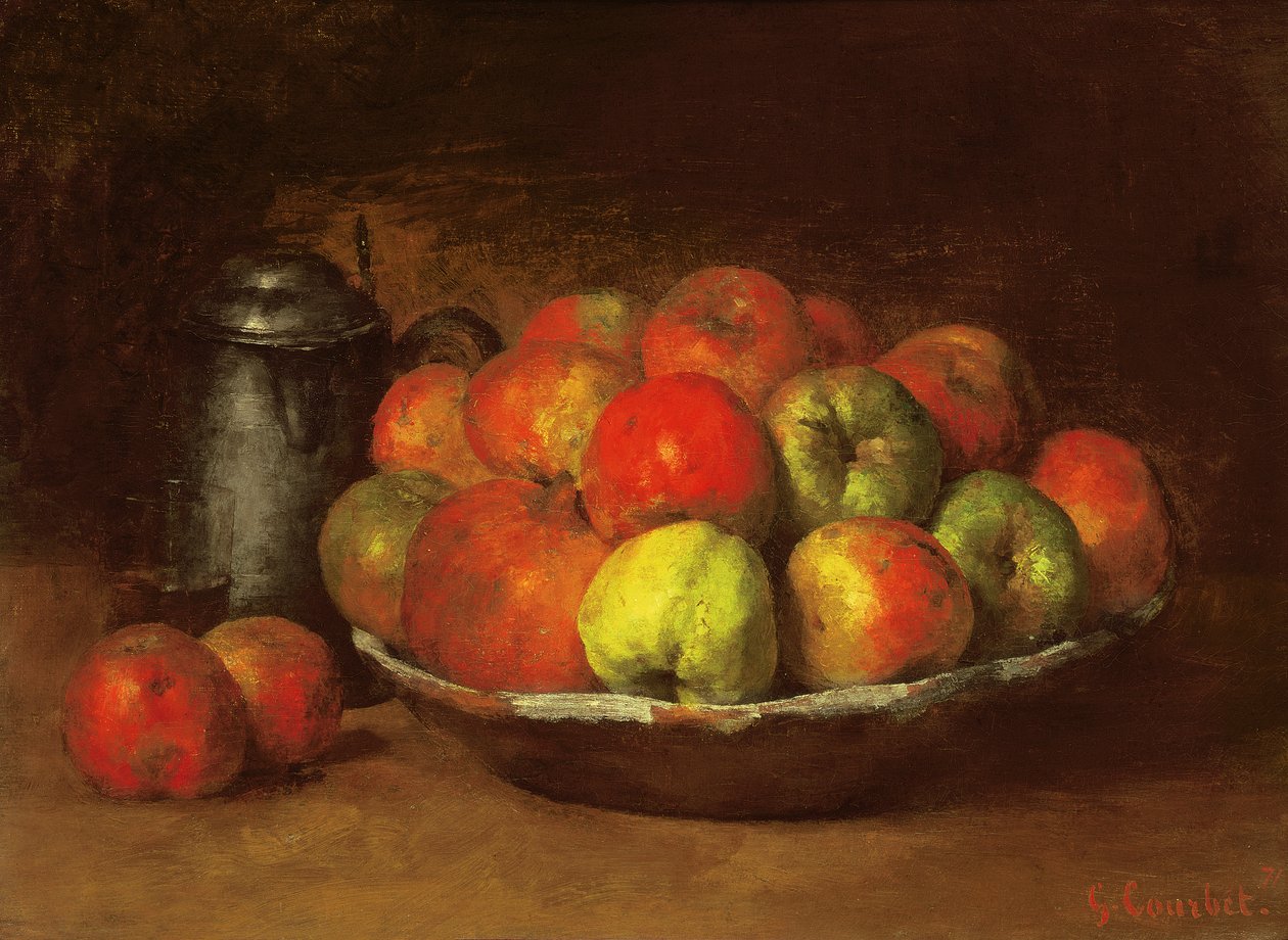 Still Life with Apples and a Pomegranate by Gustave Courbet