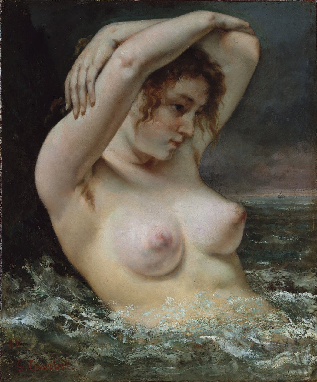 The Woman in the Waves by Gustave Courbet