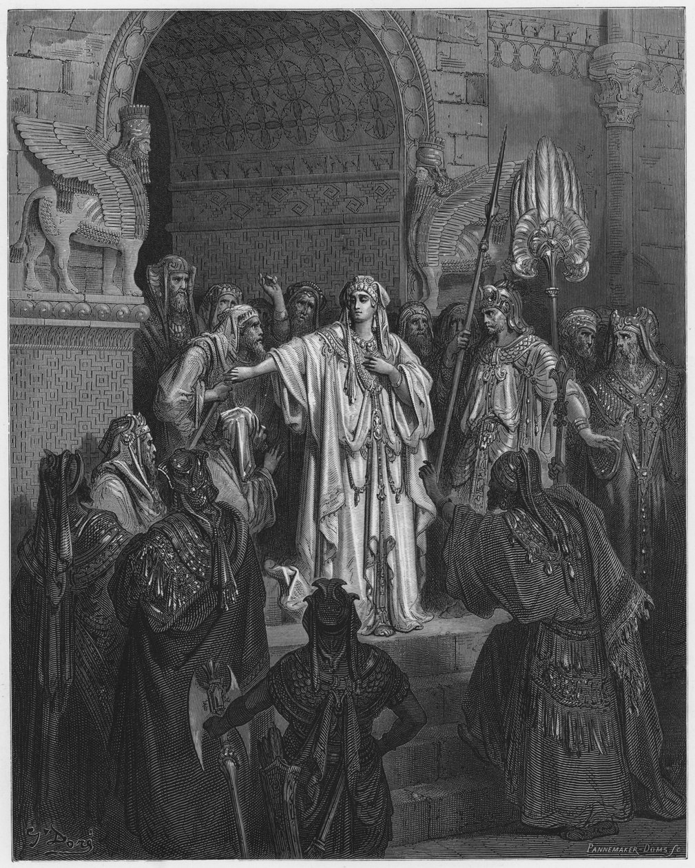 The Queen Vashti Refusing to Obey the Command of Ahasuerus by Gustave Dore