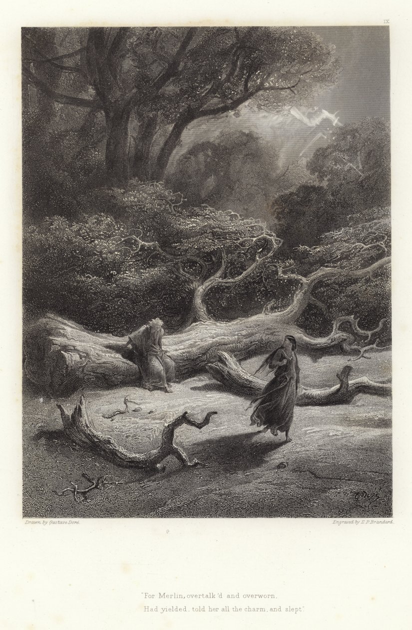 Illustration for Vivien by Alfred Tennyson by Gustave Dore