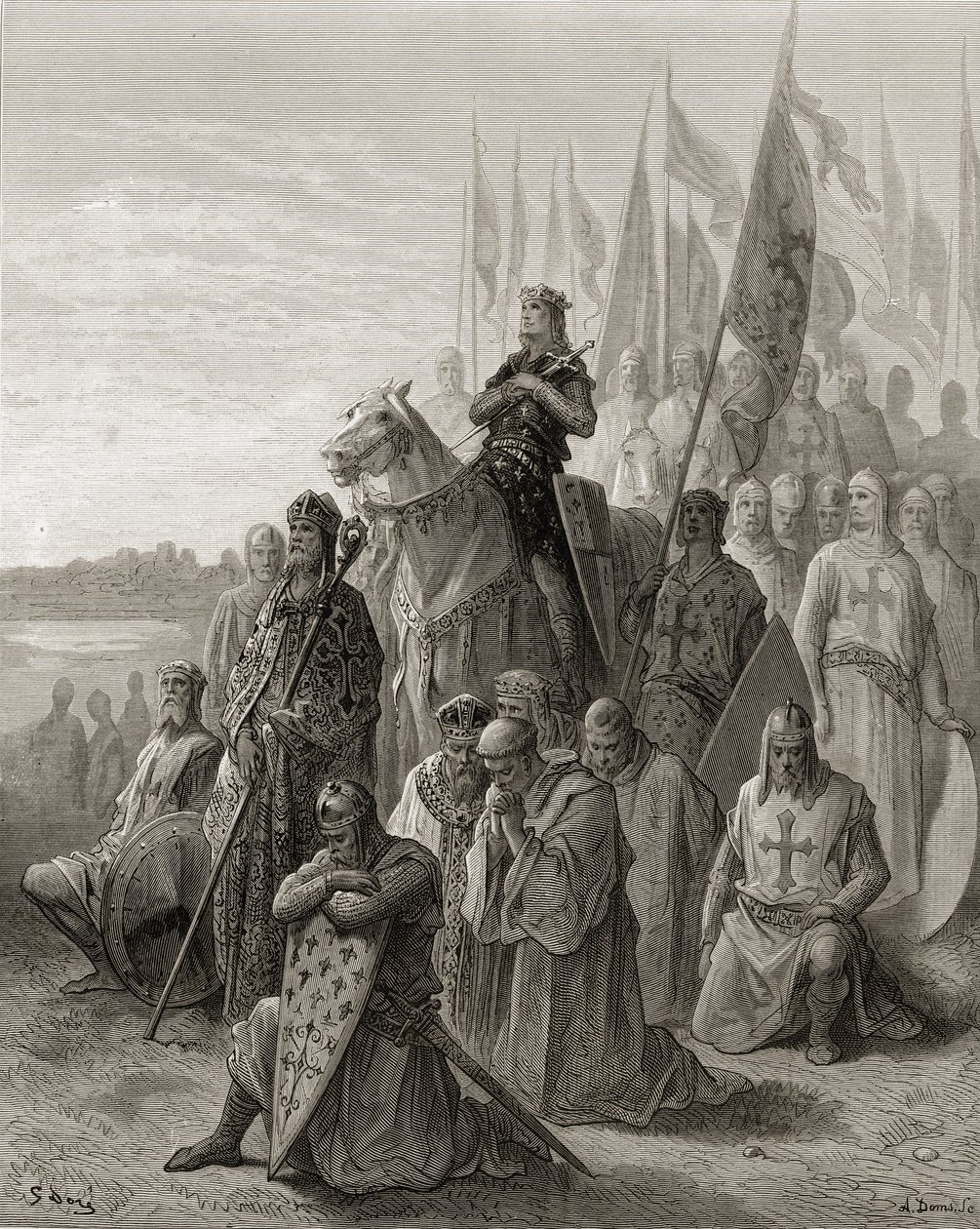 King Louis IX before Damietta, illustration from 