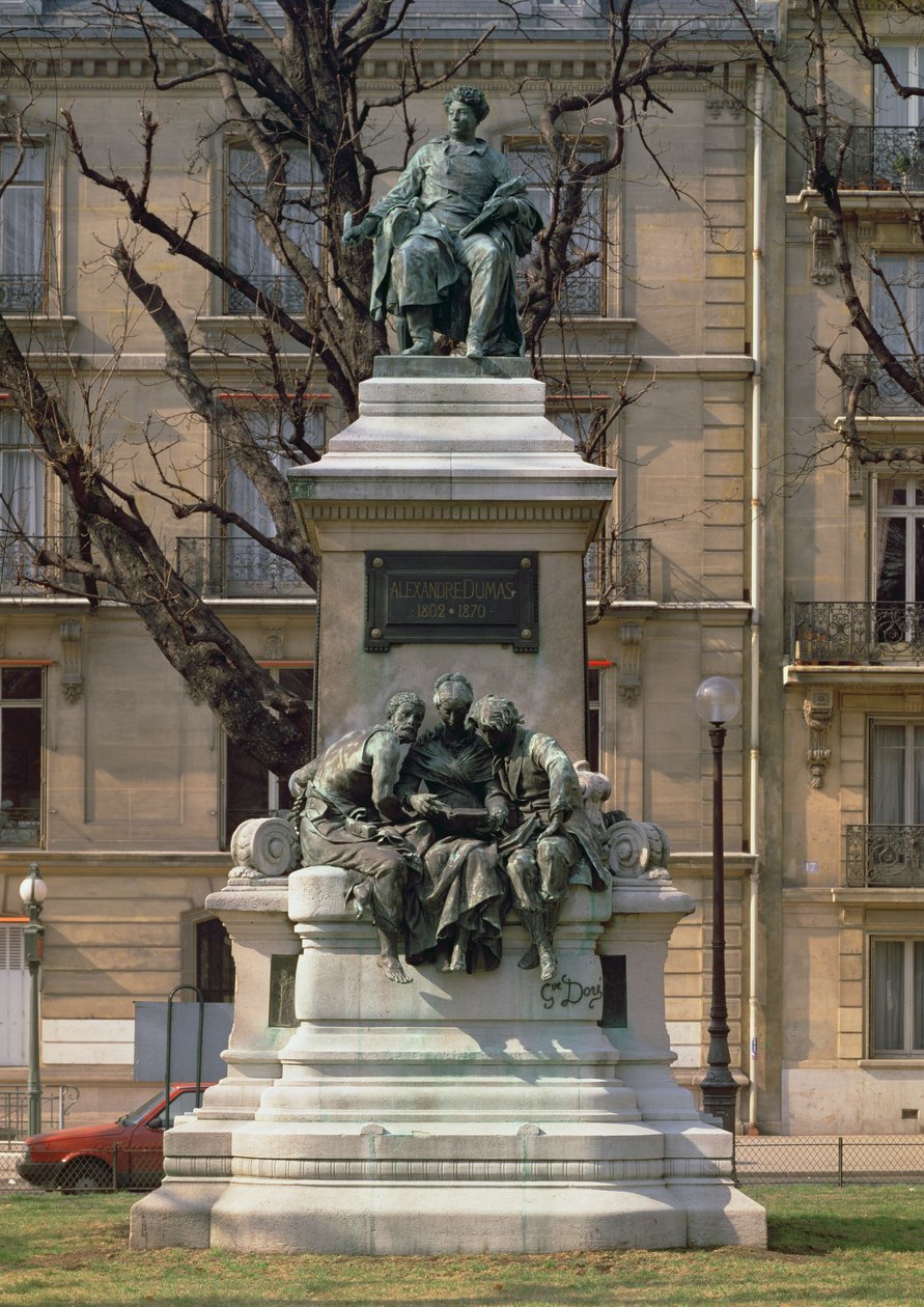 Monument to Alexander Dumas pere (1802-70) French novelist and playwright, 1883 by Gustave Dore