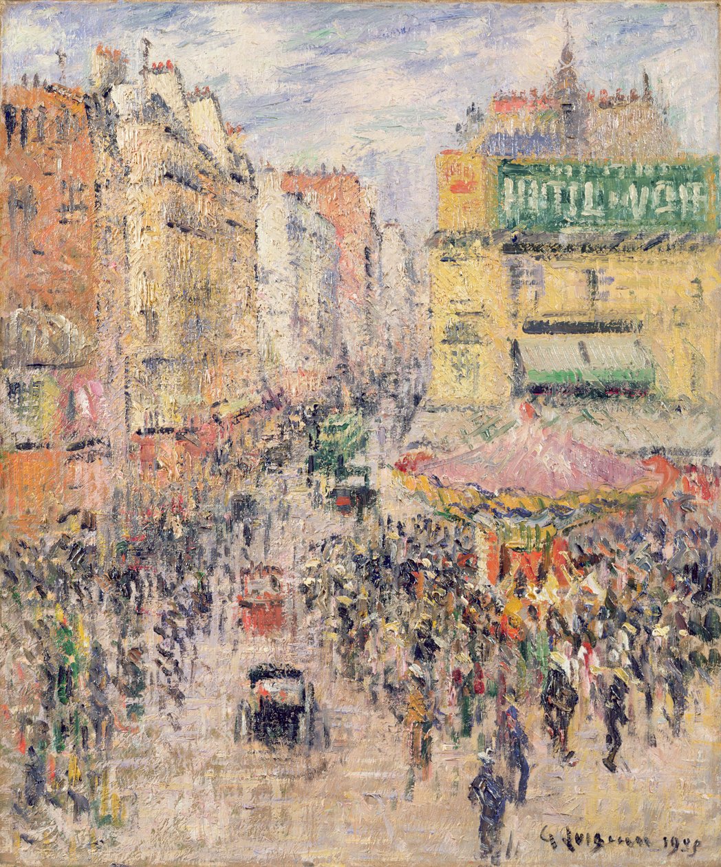 La Rue de Clignancourt, 1925 by Gustave Loiseau