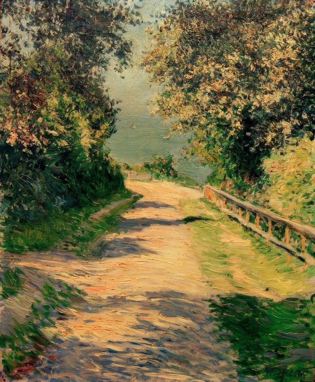 Alley of the Villa des Fleurs, Trouville by Gustave Caillebotte
