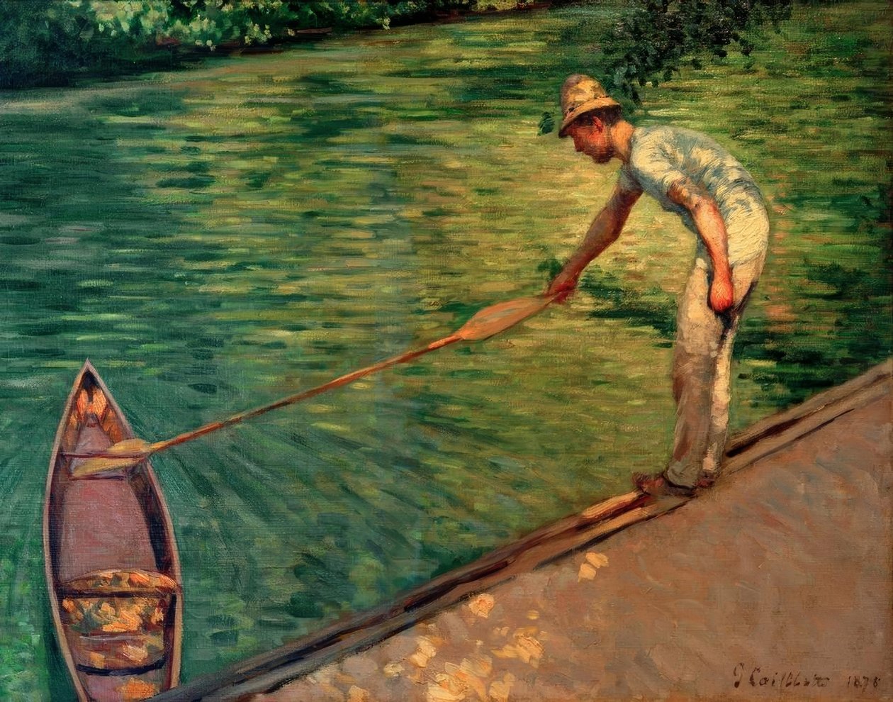 Boater Bringing Back His Skiff by Gustave Caillebotte