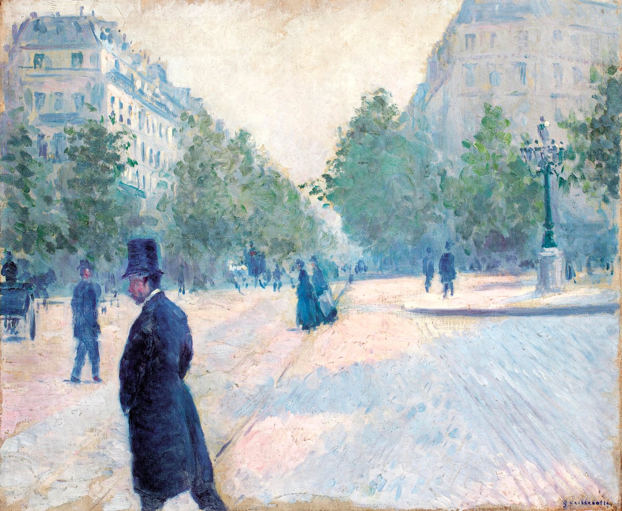 Place Saint Augustin, Misty Weather by Gustave Caillebotte