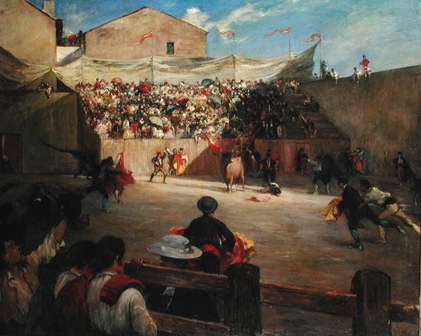 Training Fight in Biscay, 1888 by Gustave Colin