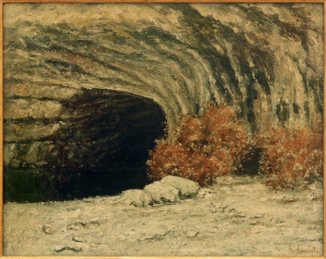 The Source of the Loue, Winter by Gustave Courbet