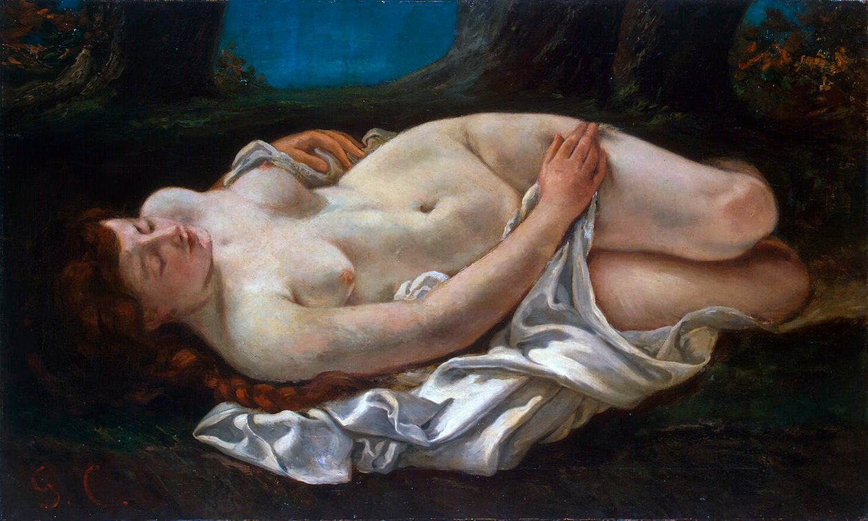 Reclining Woman by Gustave Courbet