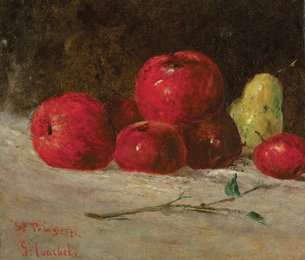 Still Life, Apples and Pears by Gustave Courbet