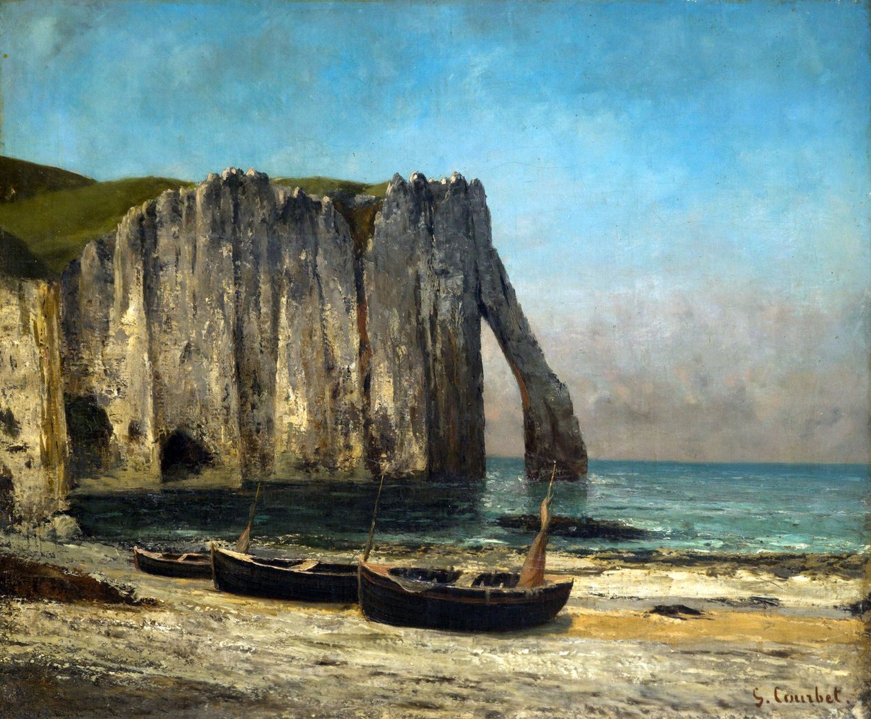 The Cliffs in Étretat, 1869 by Gustave Courbet