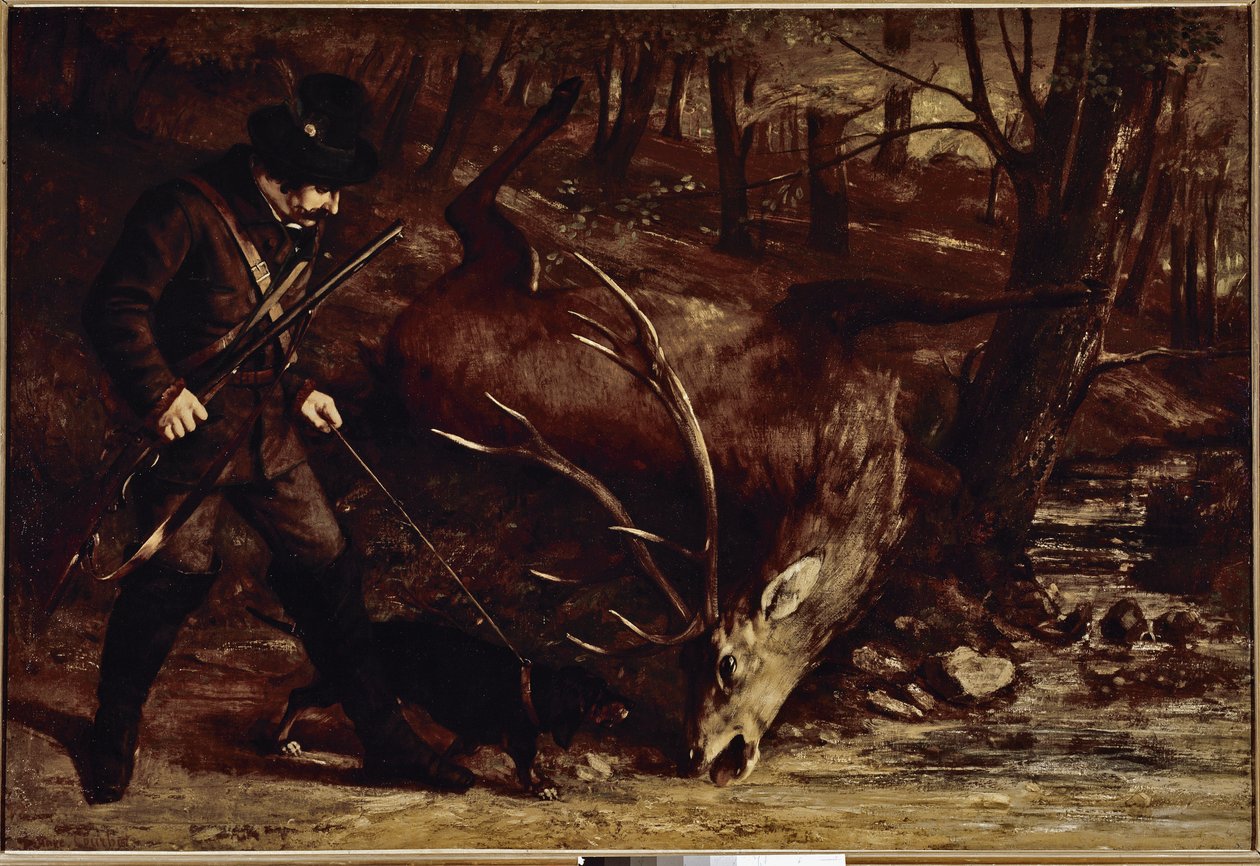 The German Hunter by Gustave Courbet