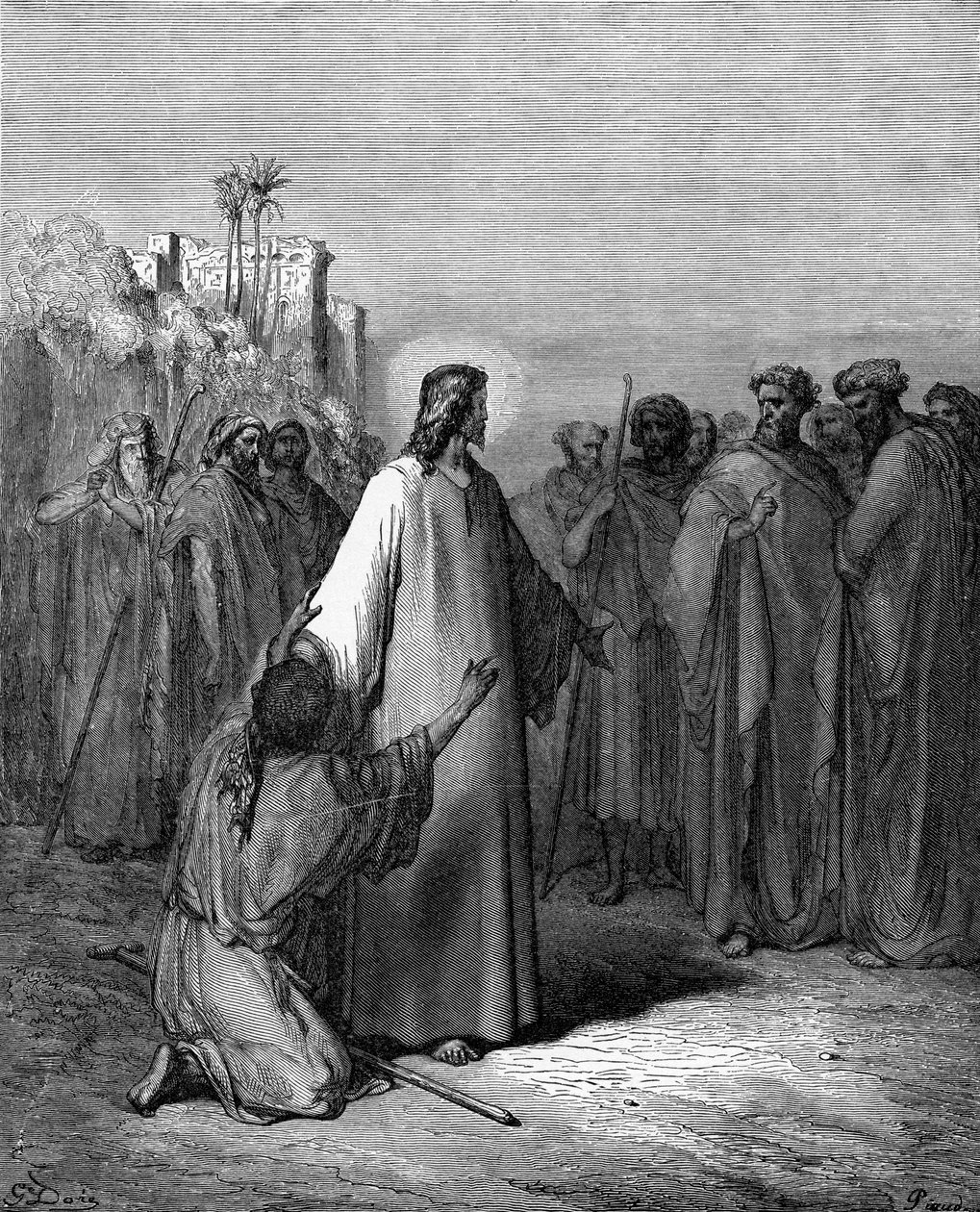 The demon-possessed man by Gustave Dore