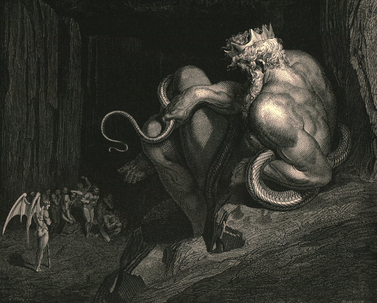 There Minos Stands, c1890 by Gustave Dore