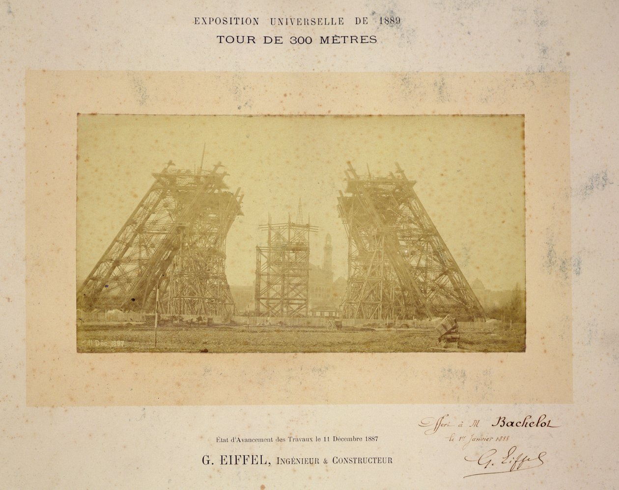 Construction of the Eiffel Tower by Gustave Eiffel