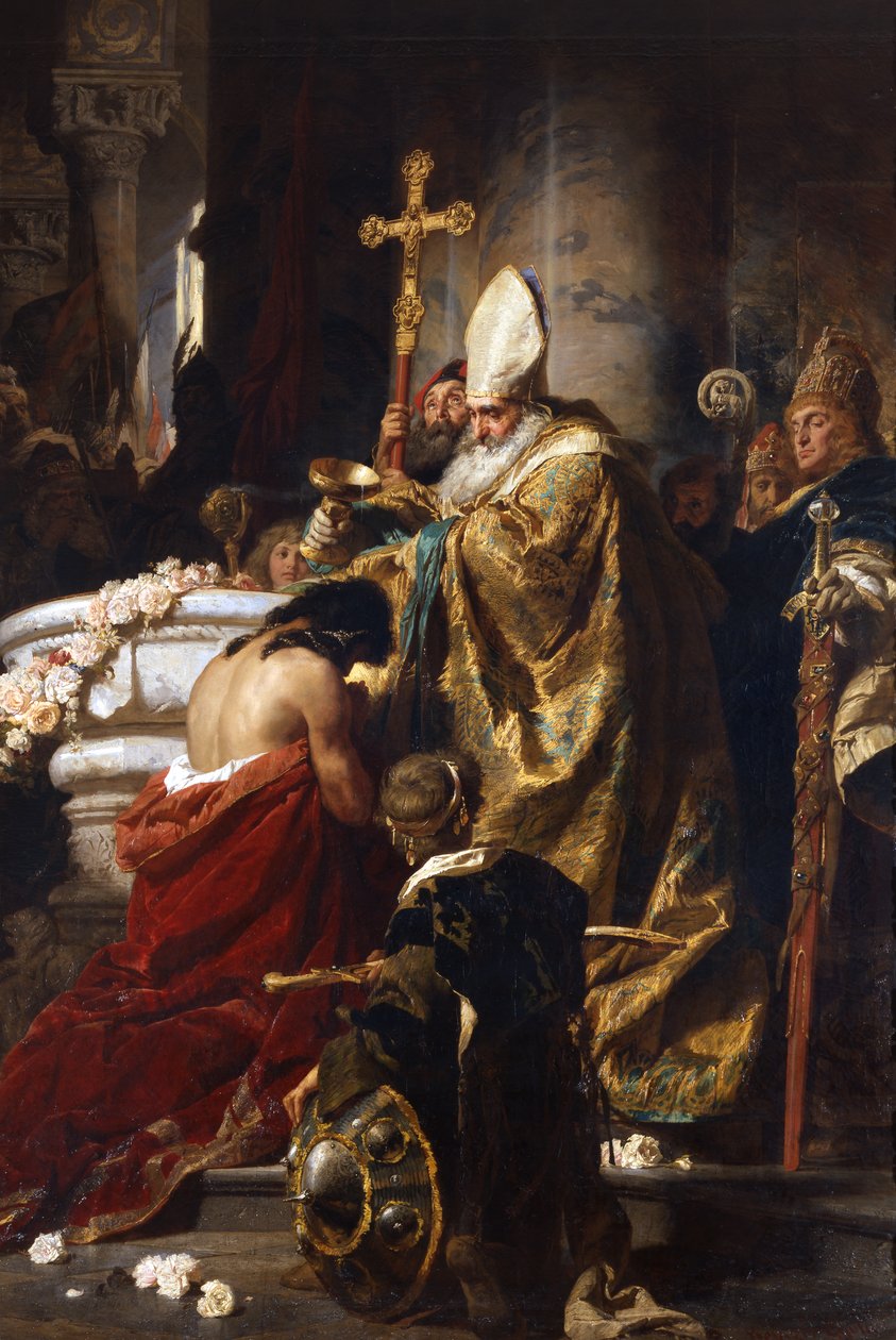 The Baptism of Vajk by Gyula Benczúr