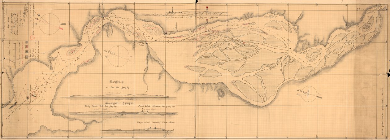 Map of the Yenisei River by H.H. Hansen