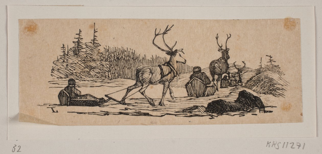 Sledding with Reindeer by H. C. Henneberg