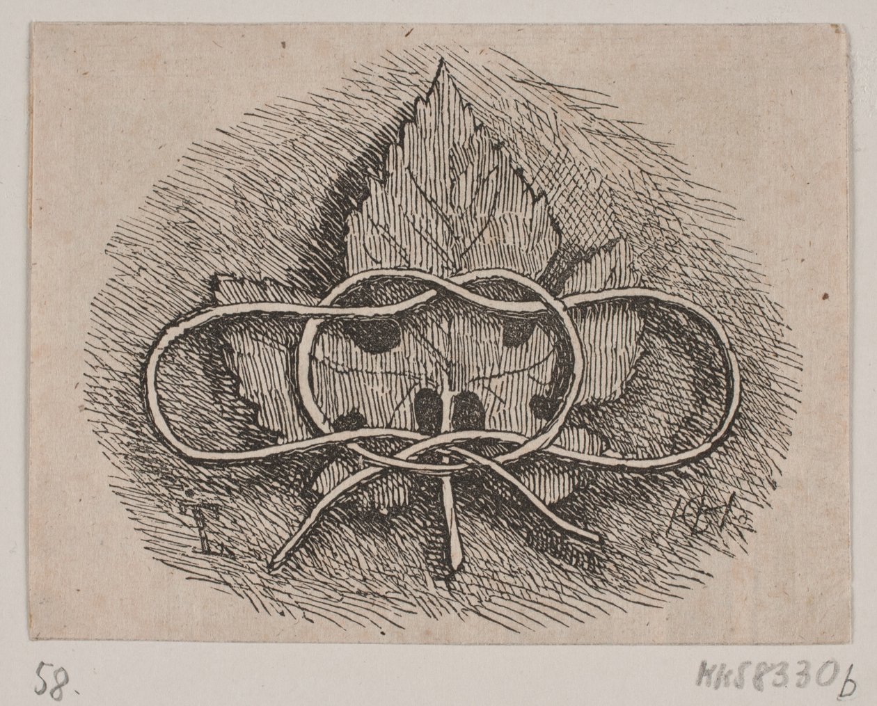 Wire Wrapping Over a Leaf by H. C. Henneberg