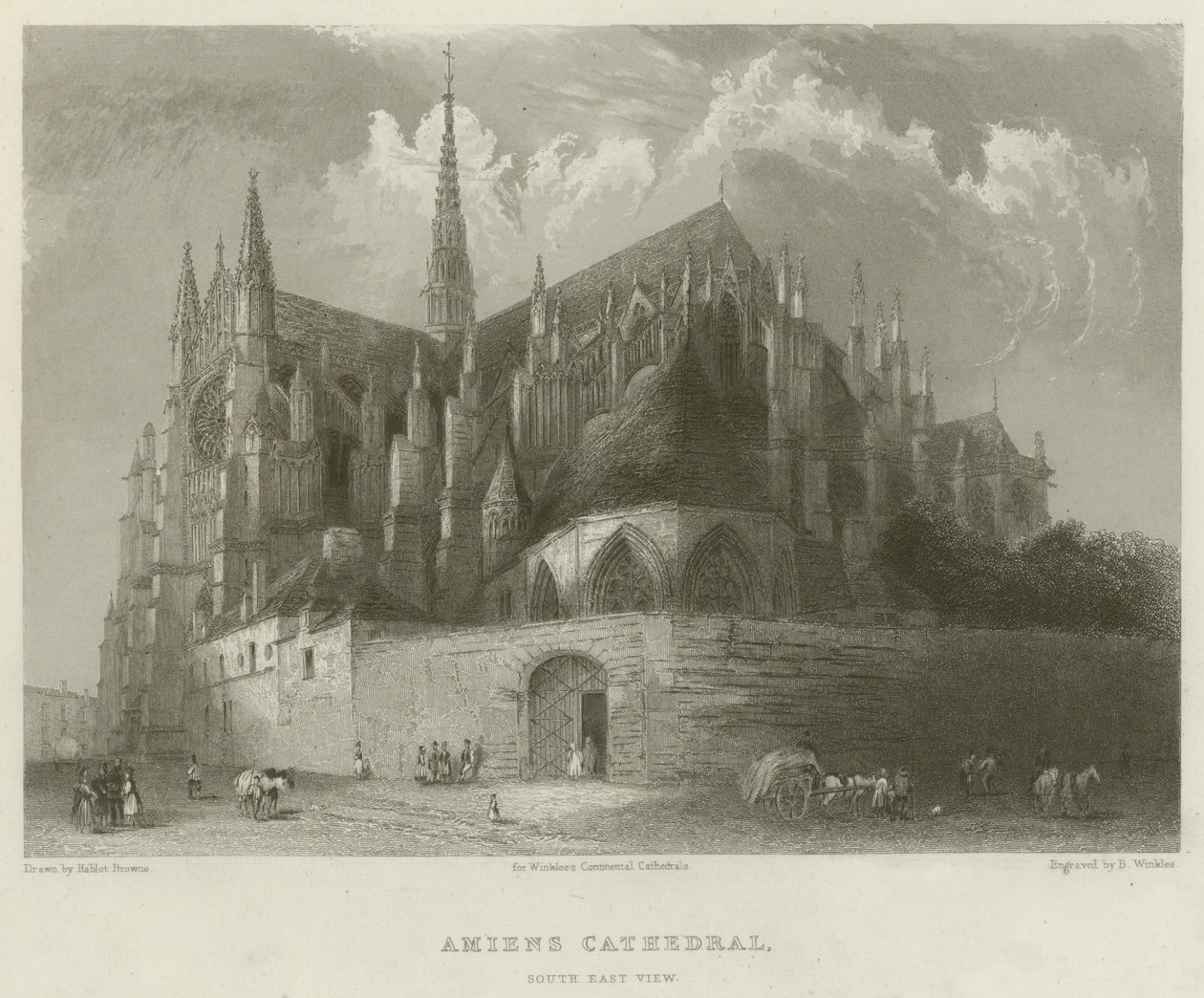 Amiens Cathedral, South East View by Hablot Knight Browne