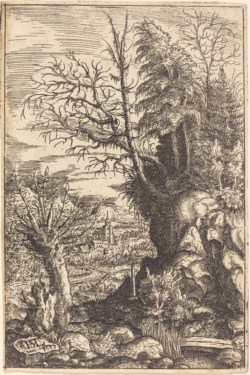 Landscape with a Willow by Hanns Lautensack
