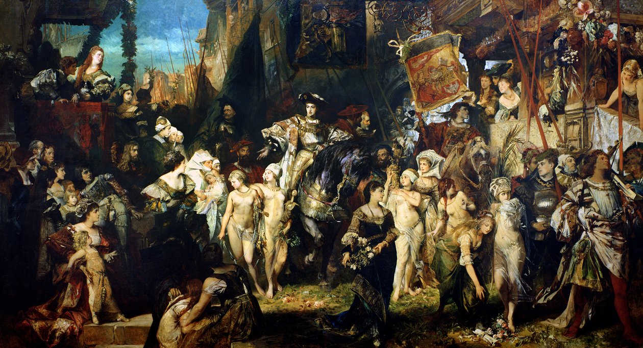 The Entrance of Emperor Charles V into Antwerp in 1520, 1878 by Hans Makart