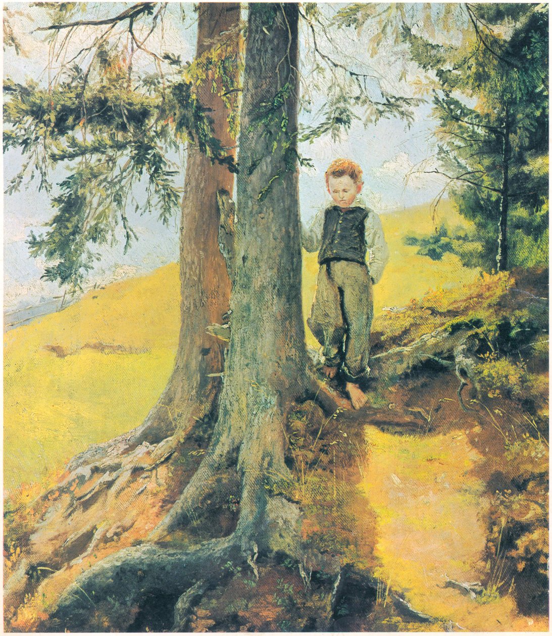 Peasant Boy at the Edge of the Forest by Hans Thoma