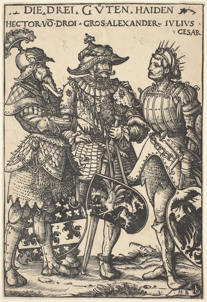 Hector, Alexander and Julius Caesar by Hans Burgkmair I