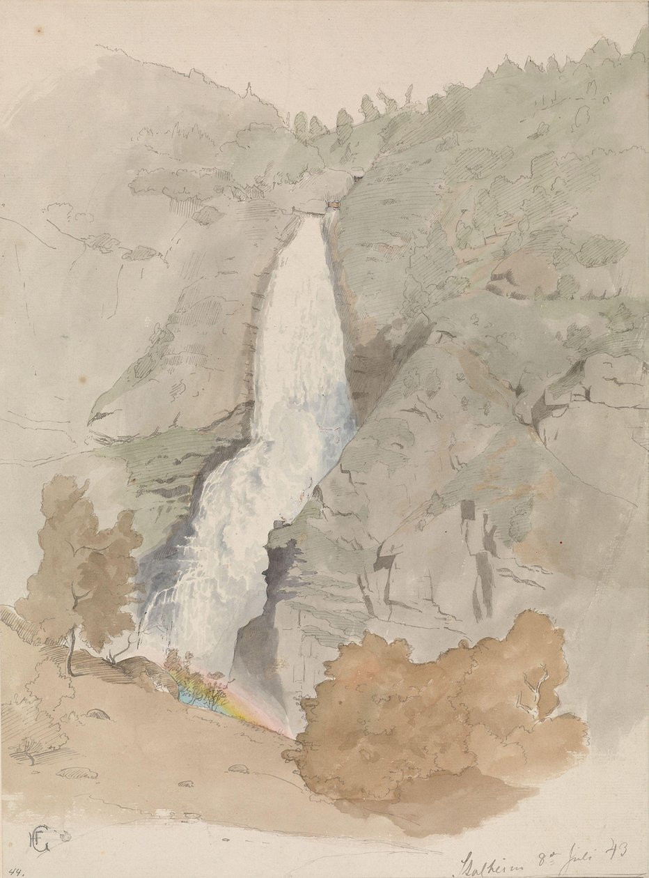 Sivlefoss, Stalheim by Hans Gude