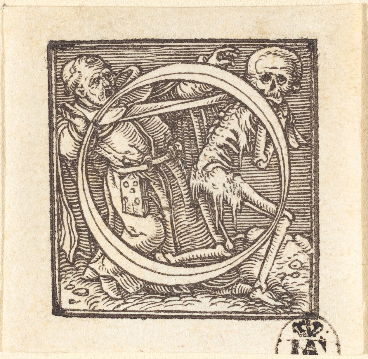 Letter O by Hans Holbein der Jüngere