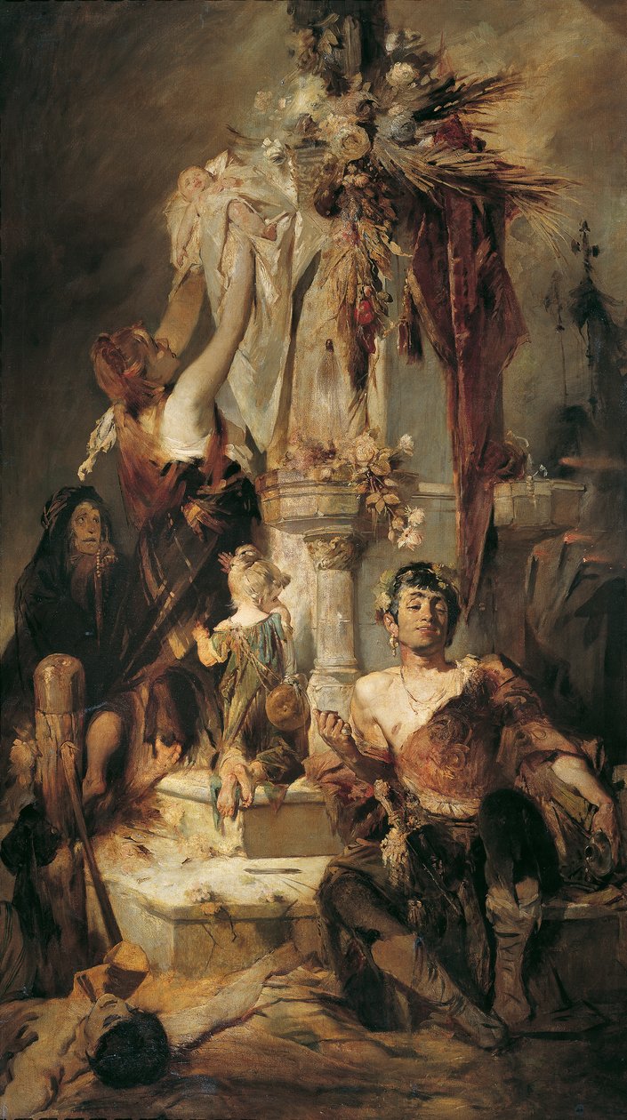 Ancient Sacrifice Scene by Hans Makart