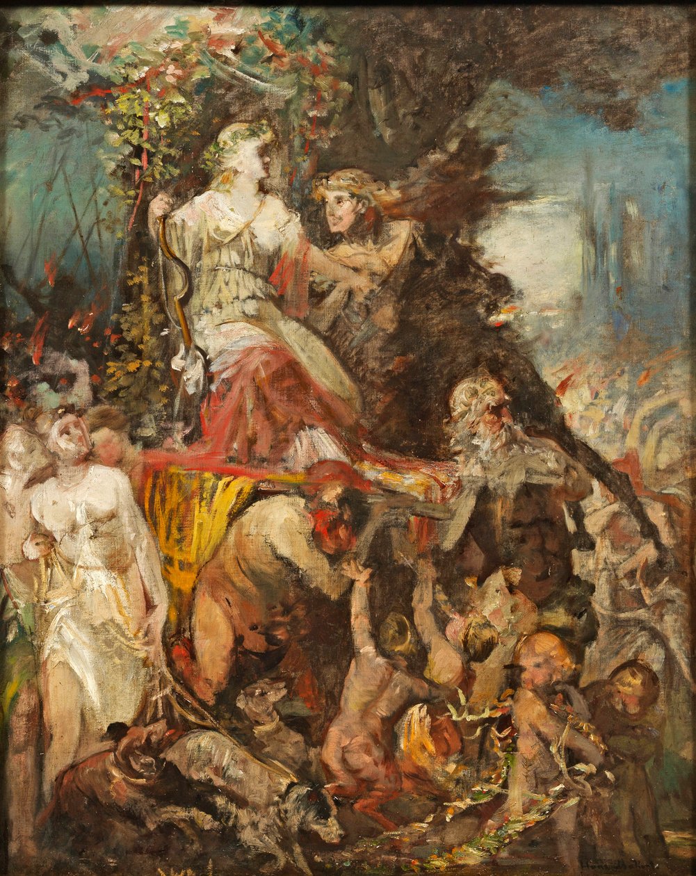 Triumphal Procession of Diana with Bacchus by Hans Makart