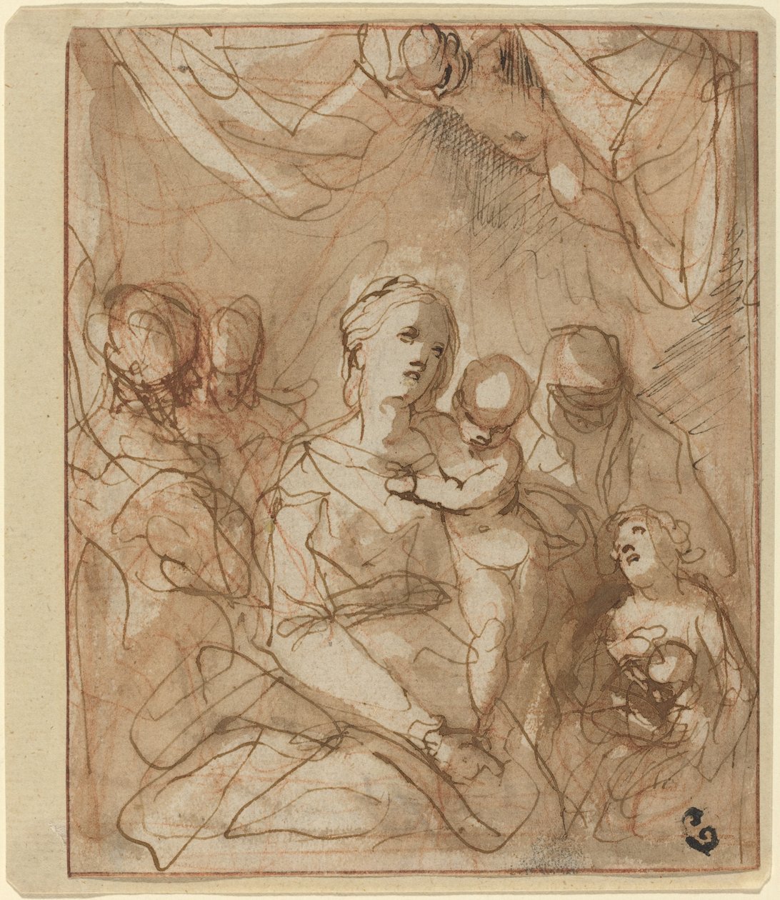 The Virgin and Infant Jesus with Saints by Hans Rottenhammer