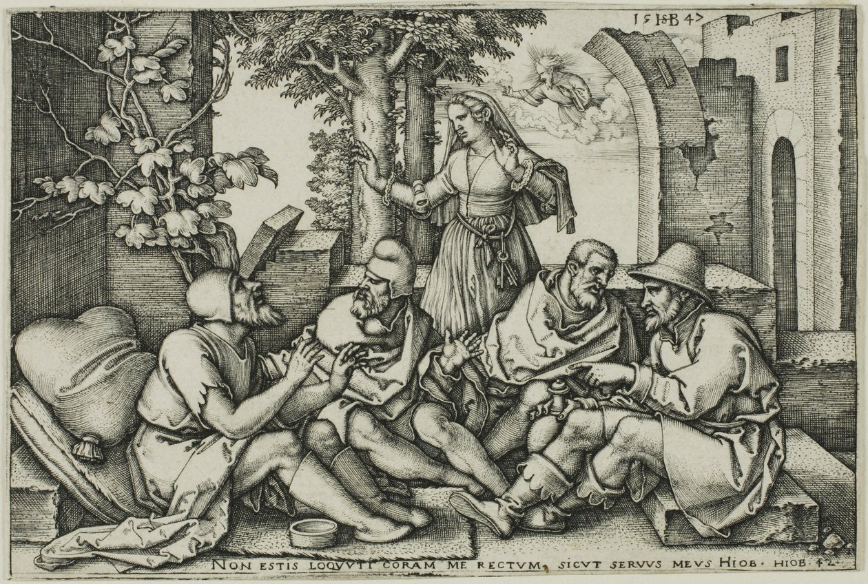 Job Conversing with His Friends by Hans Sebald Beham
