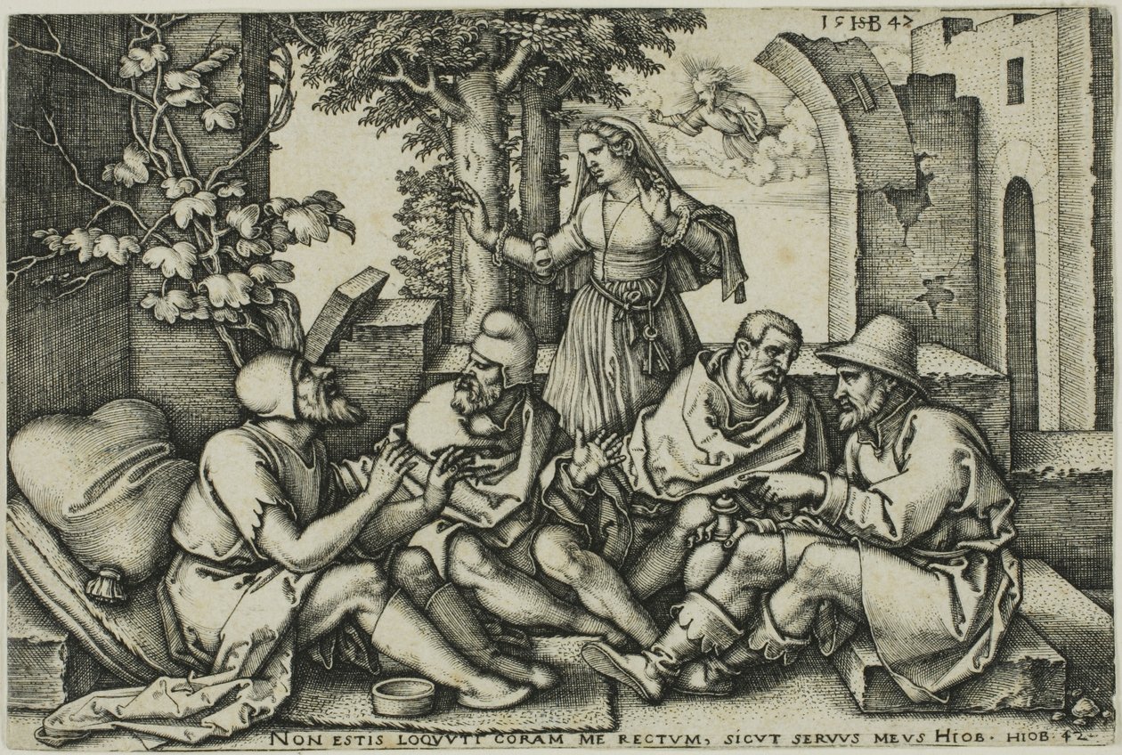 Job Conversing with His Friends by Hans Sebald Beham