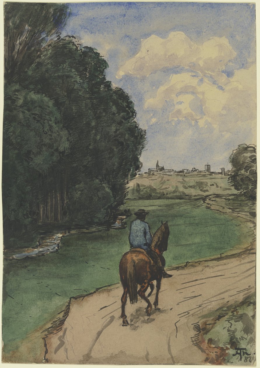 At the edge of the forest by Hans Thoma