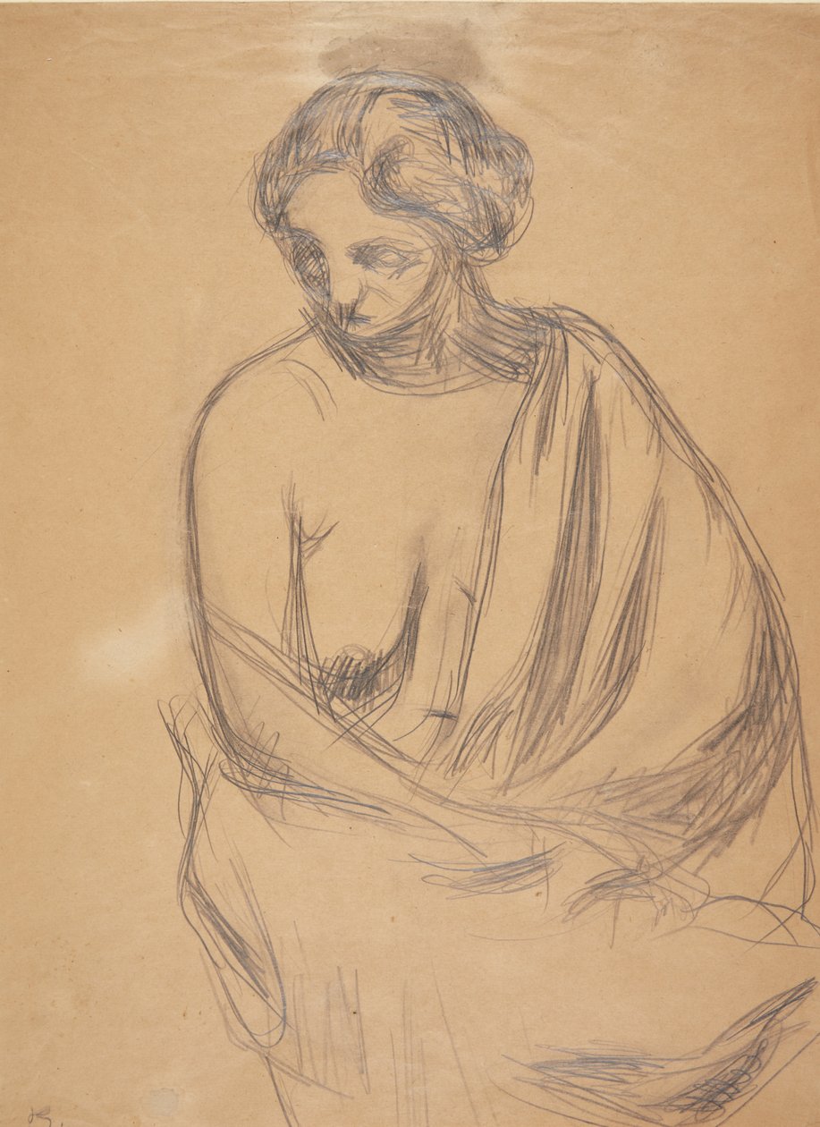 Seated Female Model by Harald Giersing