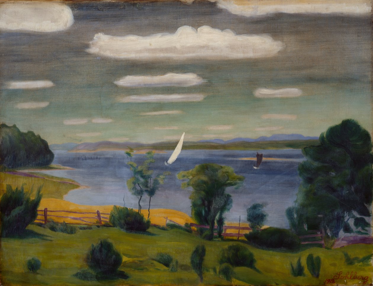 Summer Day at Viksfjorden, Larvik by Harald Oscar Sohlberg