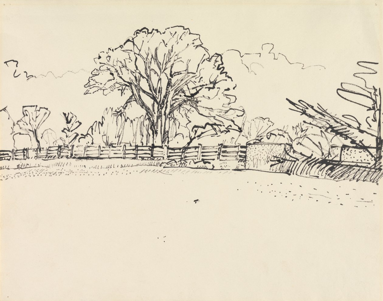 Landscape with a Fence by Harold Gilman