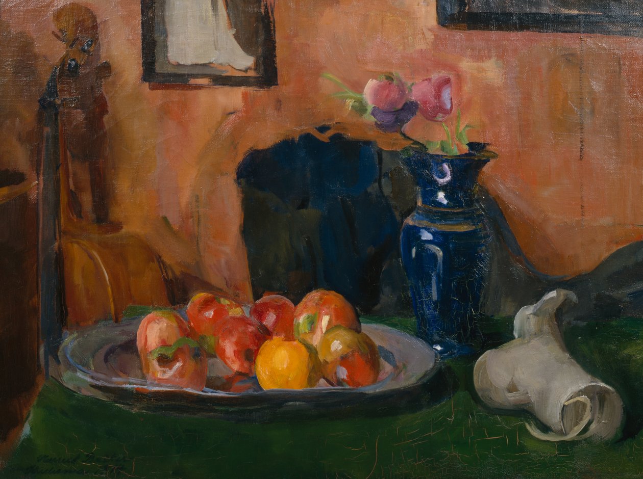 Still Life with Fruit Plate by Harriet Backer