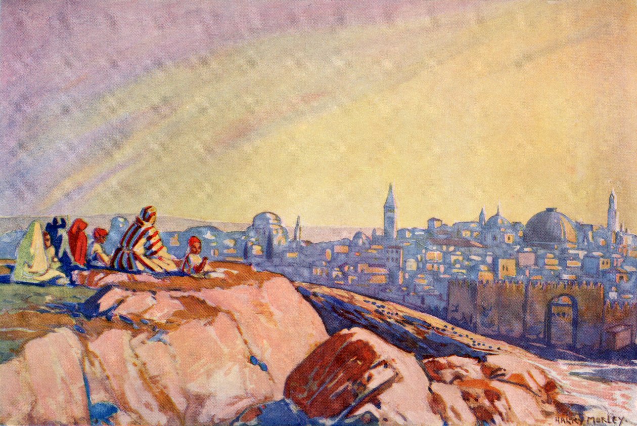 View of Jerusalem seen from Golgotha, c.1910 by Harry Morley