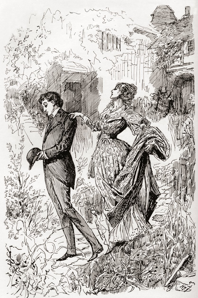 Estella and Pip in Miss Havisham