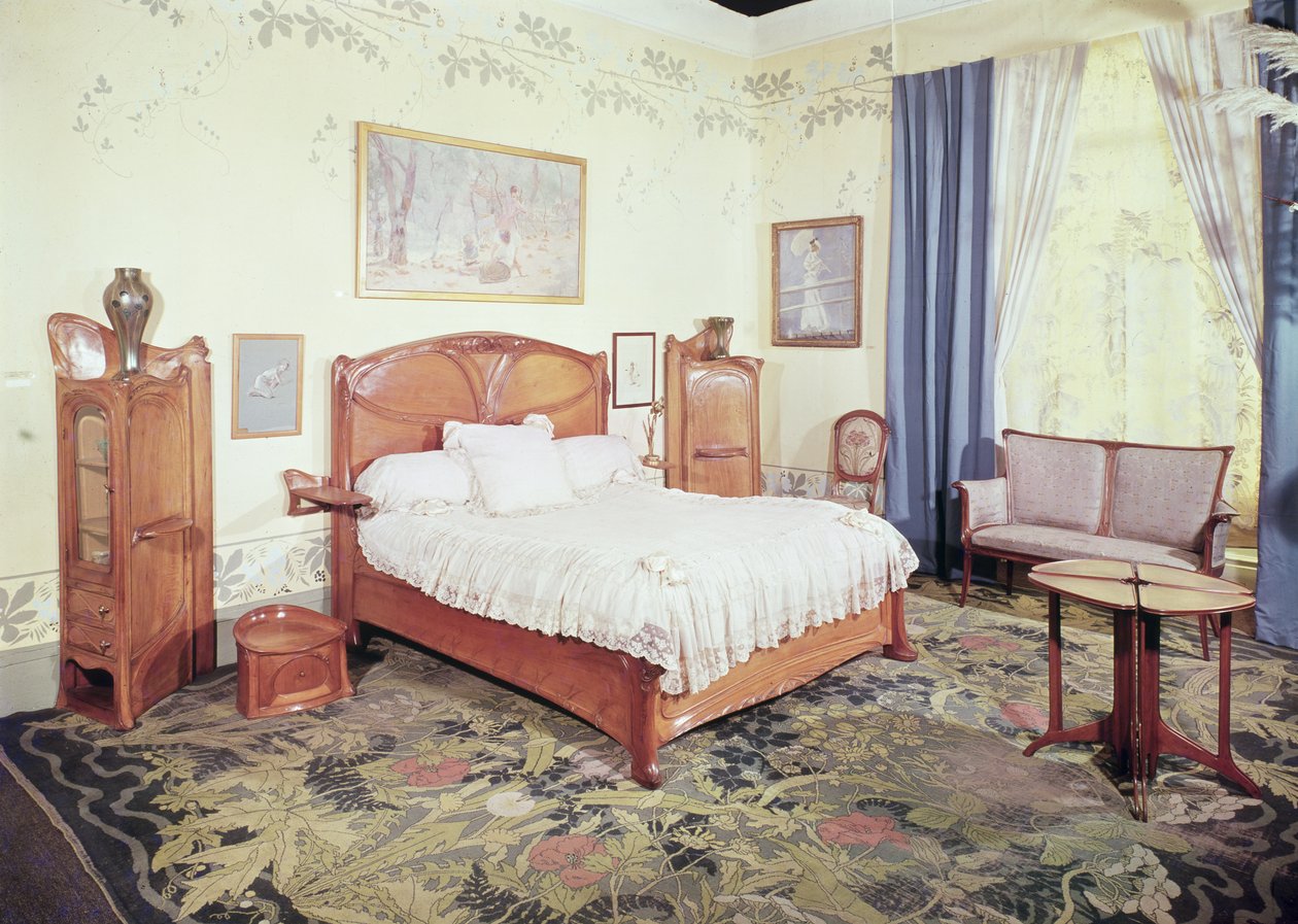 Art Nouveau Bedroom, c.1900 by Hector Guimard