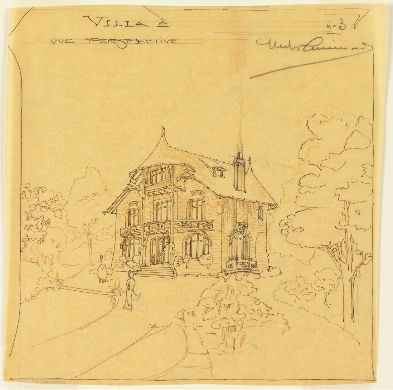 Perspective View of a Villa by Hector Guimard